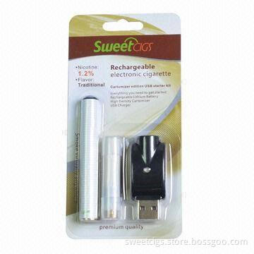 Rechargeable Electronic Cigarette with Traditional or Menthol Cartridge Refills